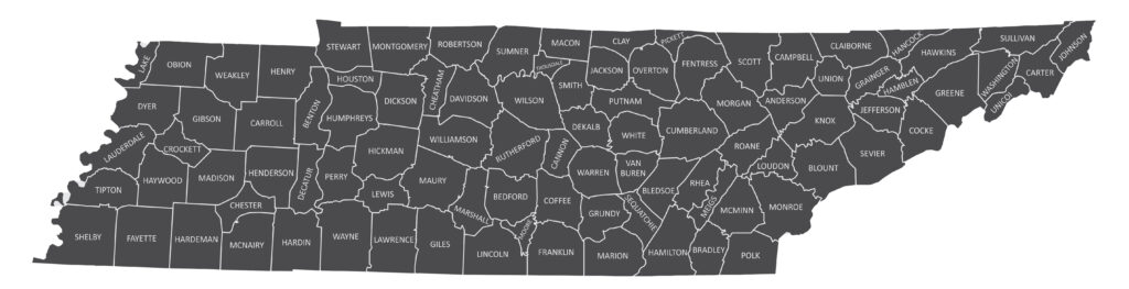 Tennessee Board of Regents Institutions state map